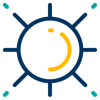 Multi-Colored Sun Icon