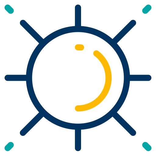 Multi-Colored Sun Icon