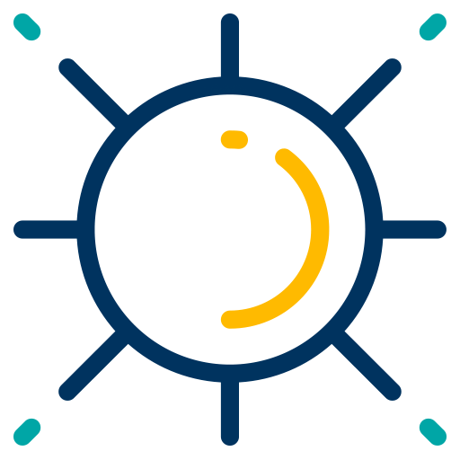 Multi-Colored Sun Icon